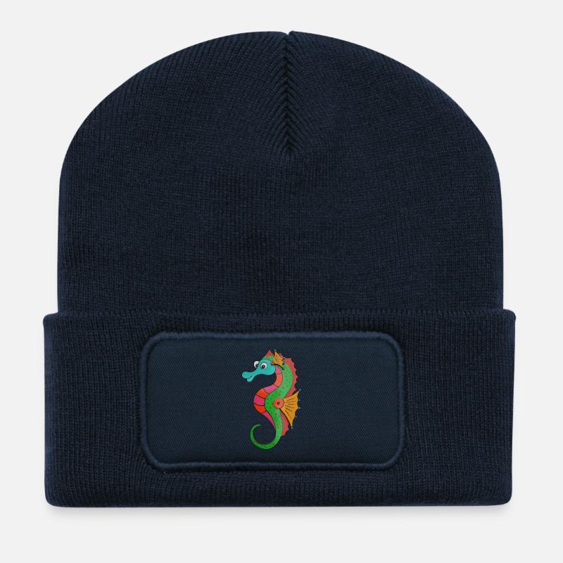 Seahorse - Recycled Patch Beanie - french navy