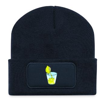 Lemon - Recycled Patch Beanie - french navy - Front