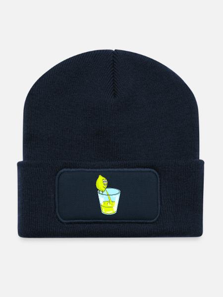 Zitrone - Recycelte Patch Beanie - French Navy