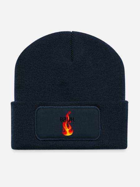 Vibrating Flame for Dynamic Outfits - Recycled Patch Beanie - french navy