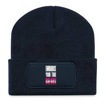 LGBT Pride Month - Embrace Your True Colors - Recycled Patch Beanie - french navy - Front