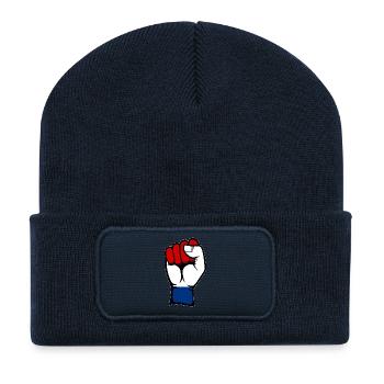 Holland Flagge Faust - Recycelte Patch Beanie - French Navy - Vorne