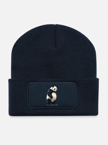 Panda - Recycled Patch Beanie - french navy