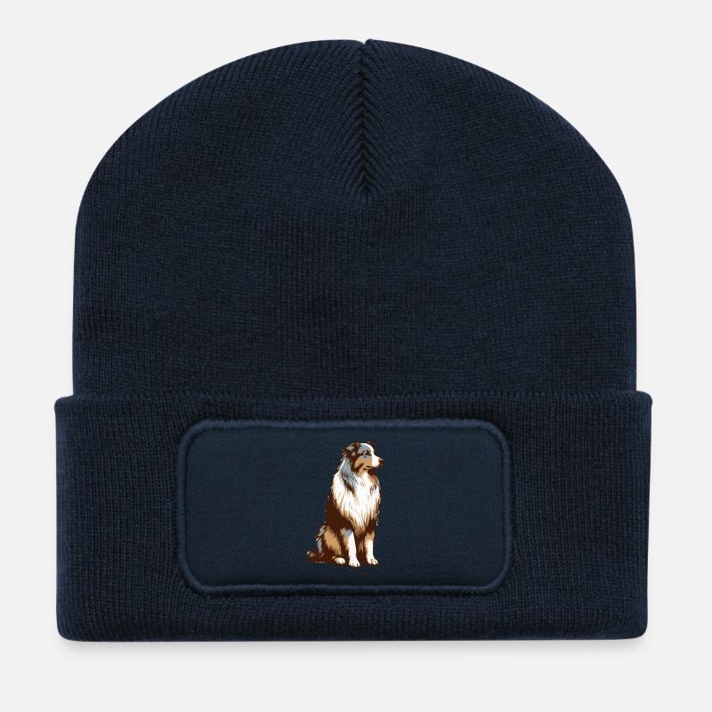 Australian Shepherd - Recycelte Patch Beanie - French Navy