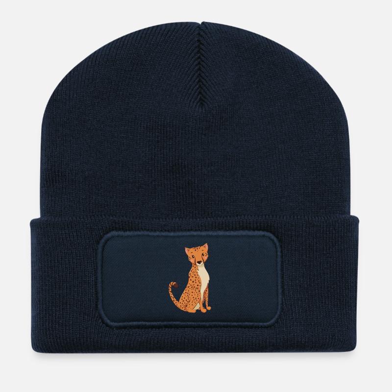 Guépard - Beanie recyclé à patch - bleu marine