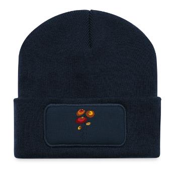 Flowers - Recycled Patch Beanie - french navy - Front