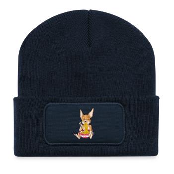 Chihuahua Ramen - Recycelte Patch Beanie - French Navy - Vorne