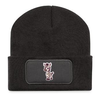 Zebra - Recycelte Patch Beanie - Dunkelgrau - Vorne