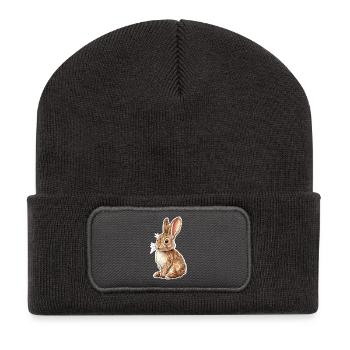 Hare - Recycled Patch Beanie - dark grey - Front