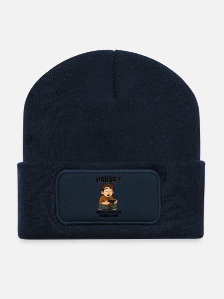 Pause? Mom, this is an online game - Gaming - Recycled Patch Beanie - french navy