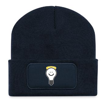Light bulb with halo – creative light moti - Recycled Patch Beanie - french navy - Front