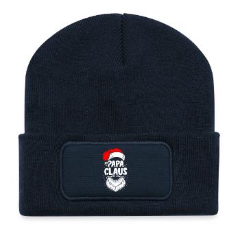 Santa Claus Papa Claus Christmas - Recycled Patch Beanie - french navy - Front
