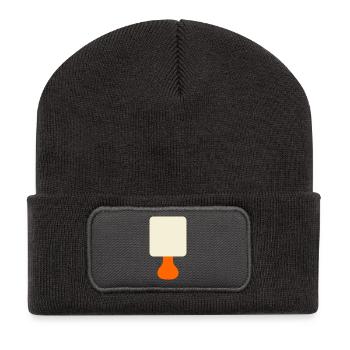 Orange Lamp Minimalist Glow - Recycled Patch Beanie - dark grey - Front