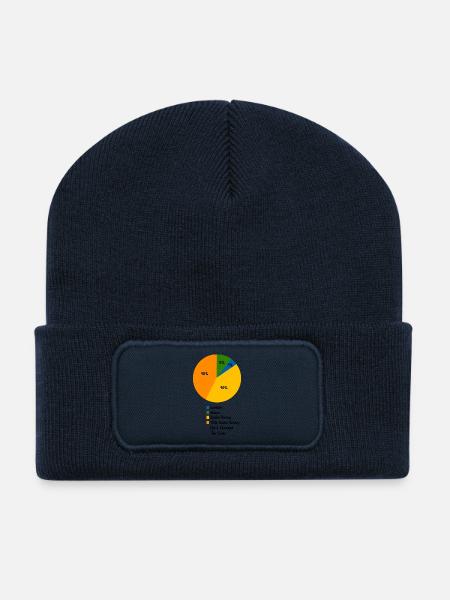 Lustiger Taucher-Tortendiagramm Sarkastischer Taucher - Recycelte Patch Beanie - French Navy