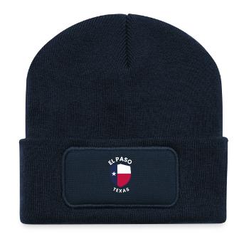 Drapeau du Bouclier du Texas d’El Paso - Beanie recyclé à patch - bleu marine - Devant