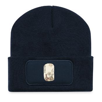 Chinese Pyro Fireworks New Year's Eve - Recycled Patch Beanie - french navy - Front