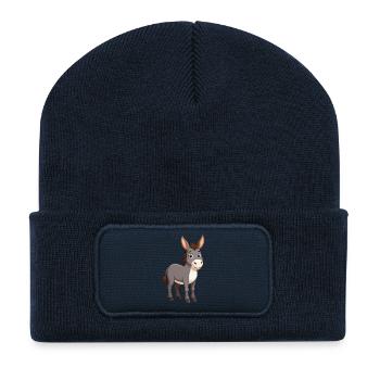 Esel - Recycelte Patch Beanie - French Navy - Vorne