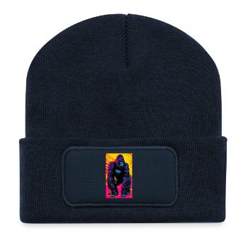 gorille - Beanie recyclé à patch - bleu marine - Devant