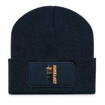 Copybara - Funny Capybara Policeman Design - Recycled Patch Beanie - french navy - Front
