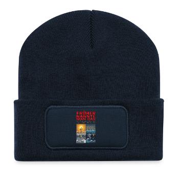 Sarkastisches Sommer-Extremwetter Klimawandelshirt - Recycelte Patch Beanie - French Navy - Vorne