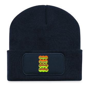 Super Freak Neon Echo - Recycelte Patch Beanie - French Navy - Vorne