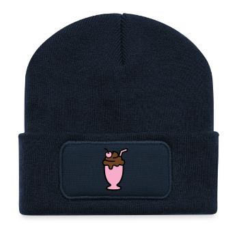 Milchshake Eiscreme Icon - Recycled Patch Beanie - french navy - Front