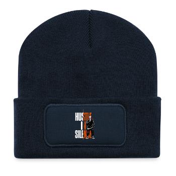 Hustle in Silence Graffiti - Recycelte Patch Beanie - French Navy - Vorne