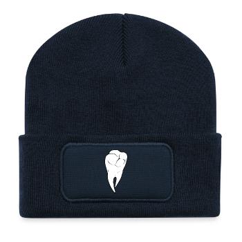 Zahn - Recycelte Patch Beanie - French Navy - Vorne
