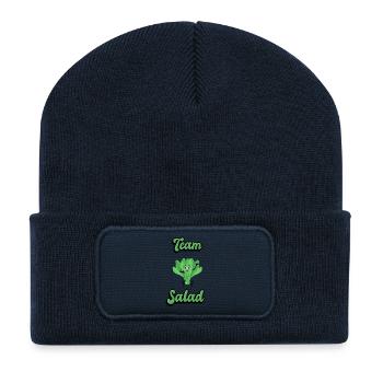 Salade d'équipe - Beanie recyclé à patch - bleu marine - Devant