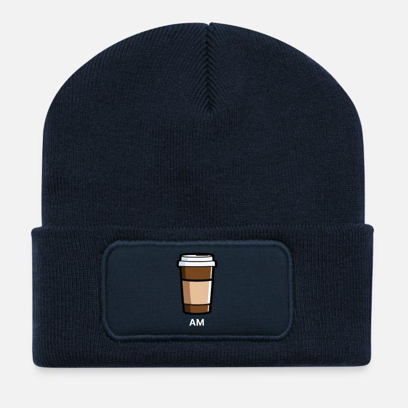 Kafee pour aller matin personne - Beanie recyclé à patch - bleu marine