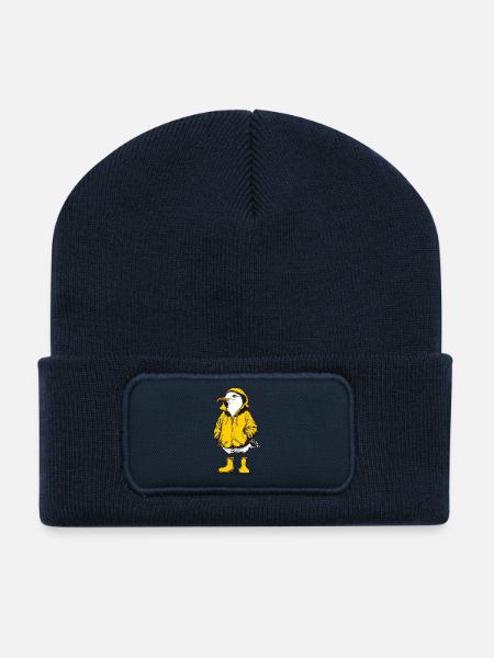 Schiet Wetter Möwe - Recycelte Patch Beanie - French Navy