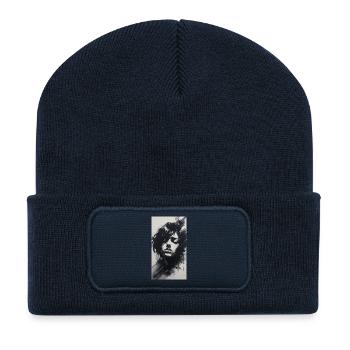 Spukende Tinte & Kohle Emotion - Recycelte Patch Beanie - French Navy - Vorne