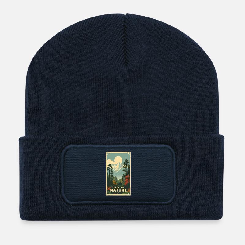 Zurück zur Natur - Recycelte Patch Beanie - French Navy