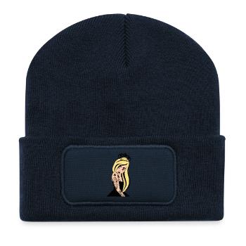 Punk Klee Dame - Recycelte Patch Beanie - French Navy - Vorne