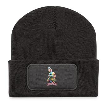 Perfekt unperfekt - Recycelte Patch Beanie - Dunkelgrau - Vorne