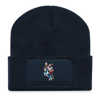 Santa Claus Beer Unicorn Christmas - Recycled Patch Beanie - french navy - Front