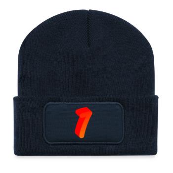 Number motif 1, birthday, anniversary - Recycled Patch Beanie - french navy - Front