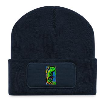 chameleon - Recycled Patch Beanie - french navy - Front