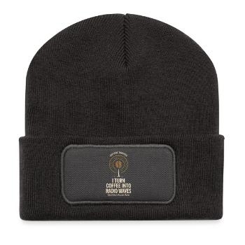 I Turn Coffee Into Radio Waves - Recycled Patch Beanie - dark grey - Front