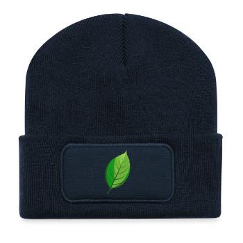 Blatt - Recycelte Patch Beanie - French Navy - Vorne