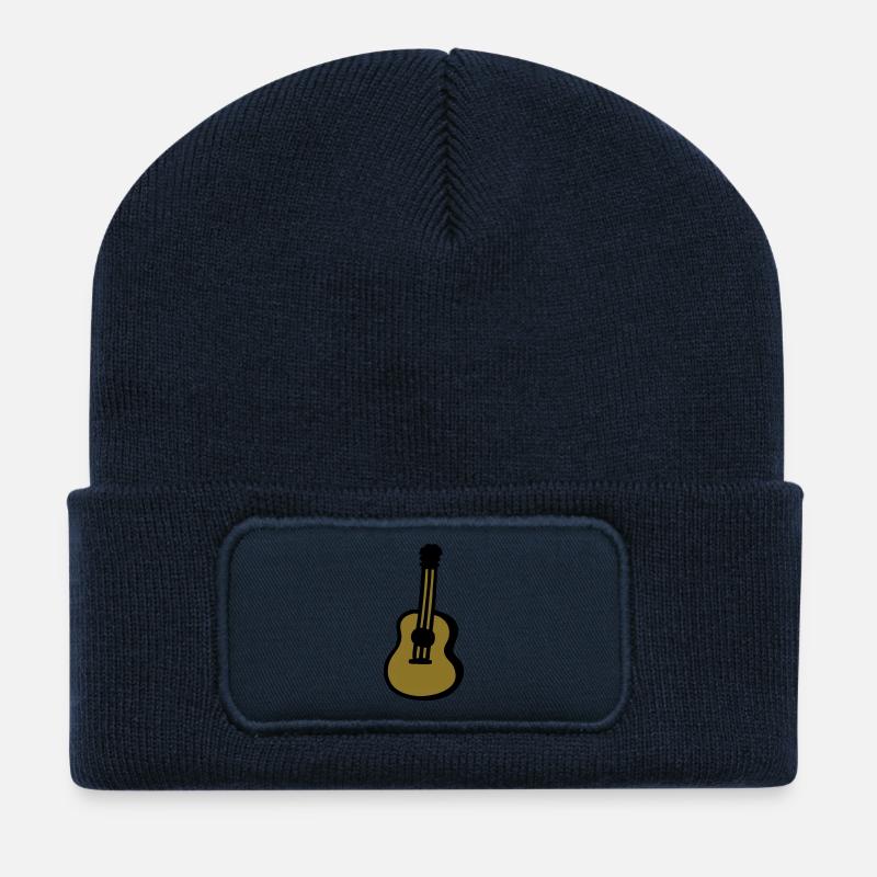 Gitarre - Recycelte Patch Beanie - French Navy