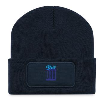 Best Dad - Recycled Patch Beanie - french navy - Front