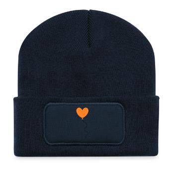 Muttertags Geschenk Mutter Muttertag Geschenkidee  - Recycelte Patch Beanie - French Navy - Vorne