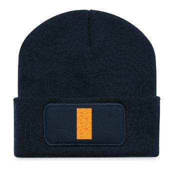 Cas d’Halloween 3 - Beanie recyclé à patch - bleu marine - Devant