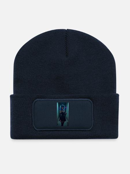 ANIME GIRL SWS - Recycled Patch Beanie - french navy