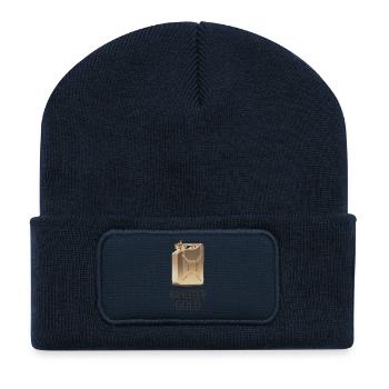Kanister Gold Benzin Humor Statement - Recycelte Patch Beanie - French Navy - Vorne