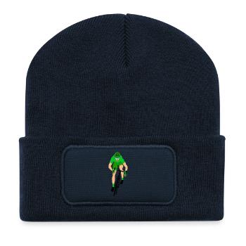Sprinter sur le vélo de route - Beanie recyclé à patch - bleu marine - Devant