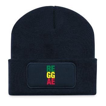 reggae - Beanie recyclé à patch - bleu marine - Devant