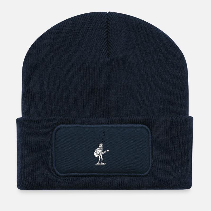 Scruffy_Guitarist - Recycled Patch Beanie - french navy