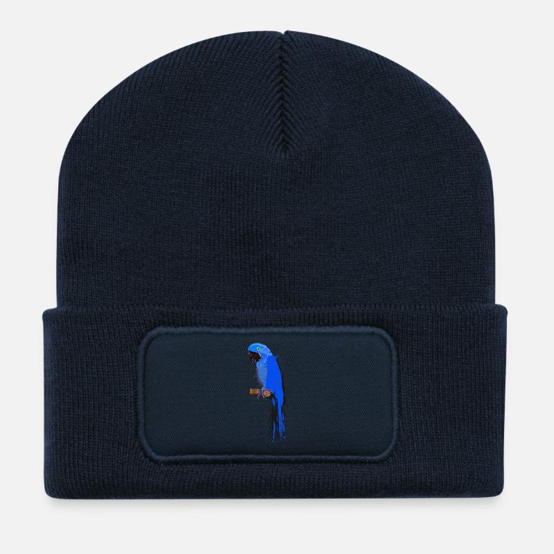 Hyazinth-Ara - Farbklecks - Recycelte Patch Beanie - French Navy